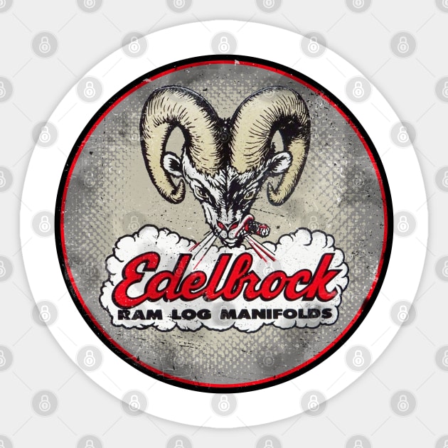 Edelbrock vintage sign Sticker by ploxd